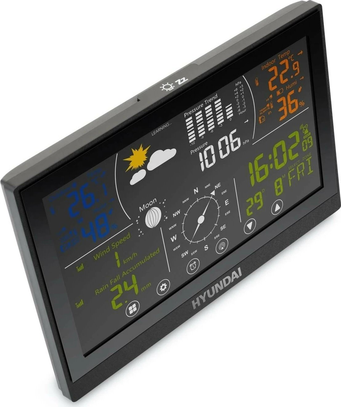 Stacion moti Hyundai HY-WSP5100RWIND, ekran me ndriçim, sensor pa tela, i zi