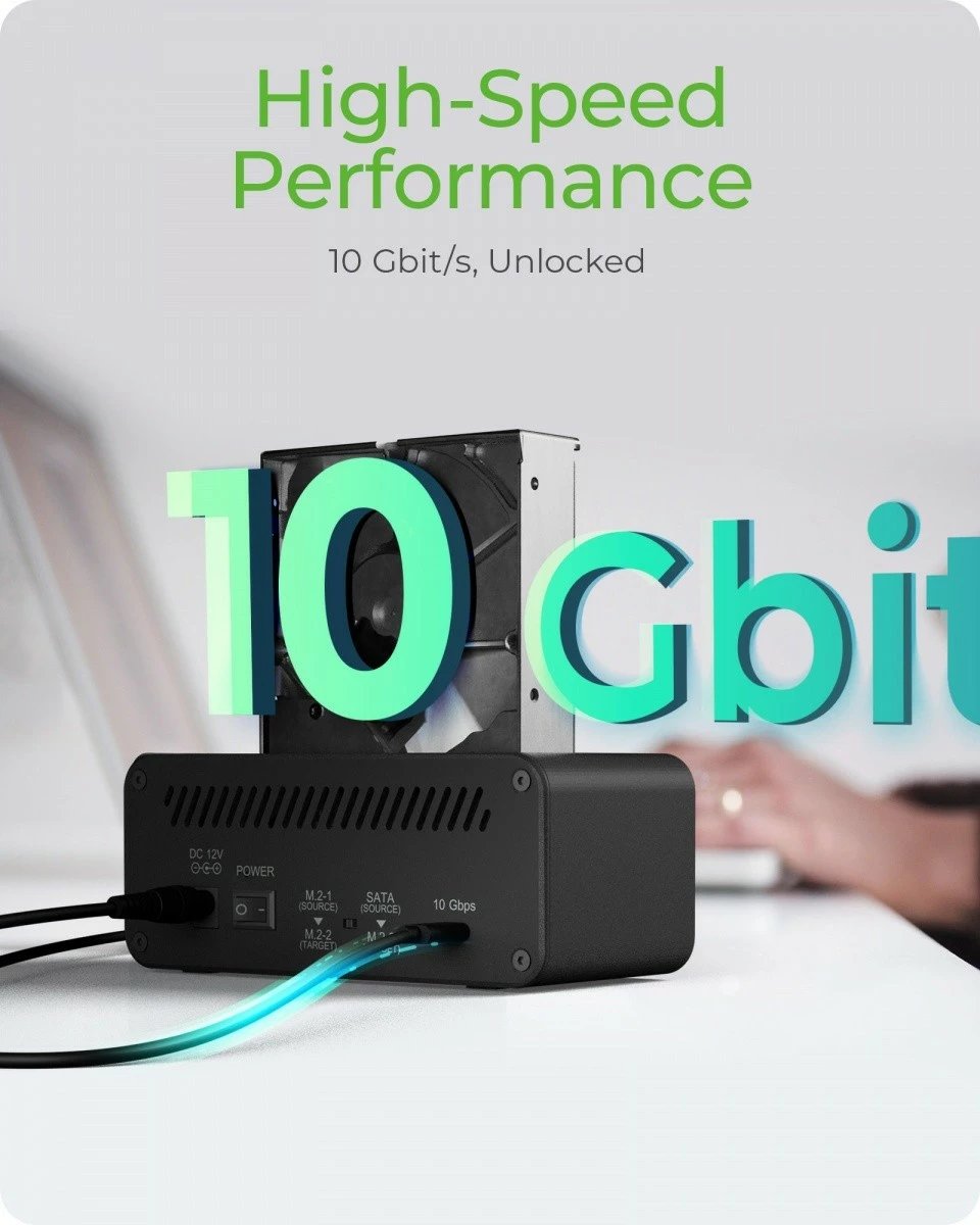 Stacion klonimi dhe docking IcyBox IB-2924MSCL-C31, 3 slote, USB 3.2, i zi