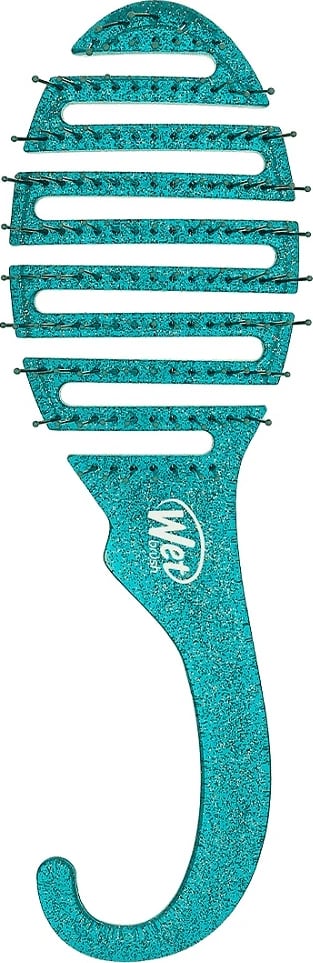 Furçë për flokë Wet Brush Shower Detangler për femra Teal Glitter, 1 copë