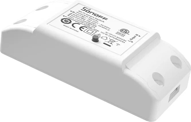 Switch i mençur Sonoff BASICR4, Wi-Fi, 10A, i bardhë