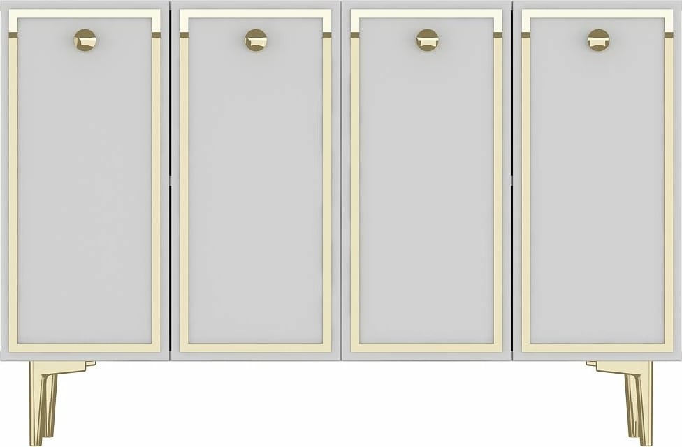 Konsolë Skye Decor, e bardhë dhe e artë, 8161KM-1