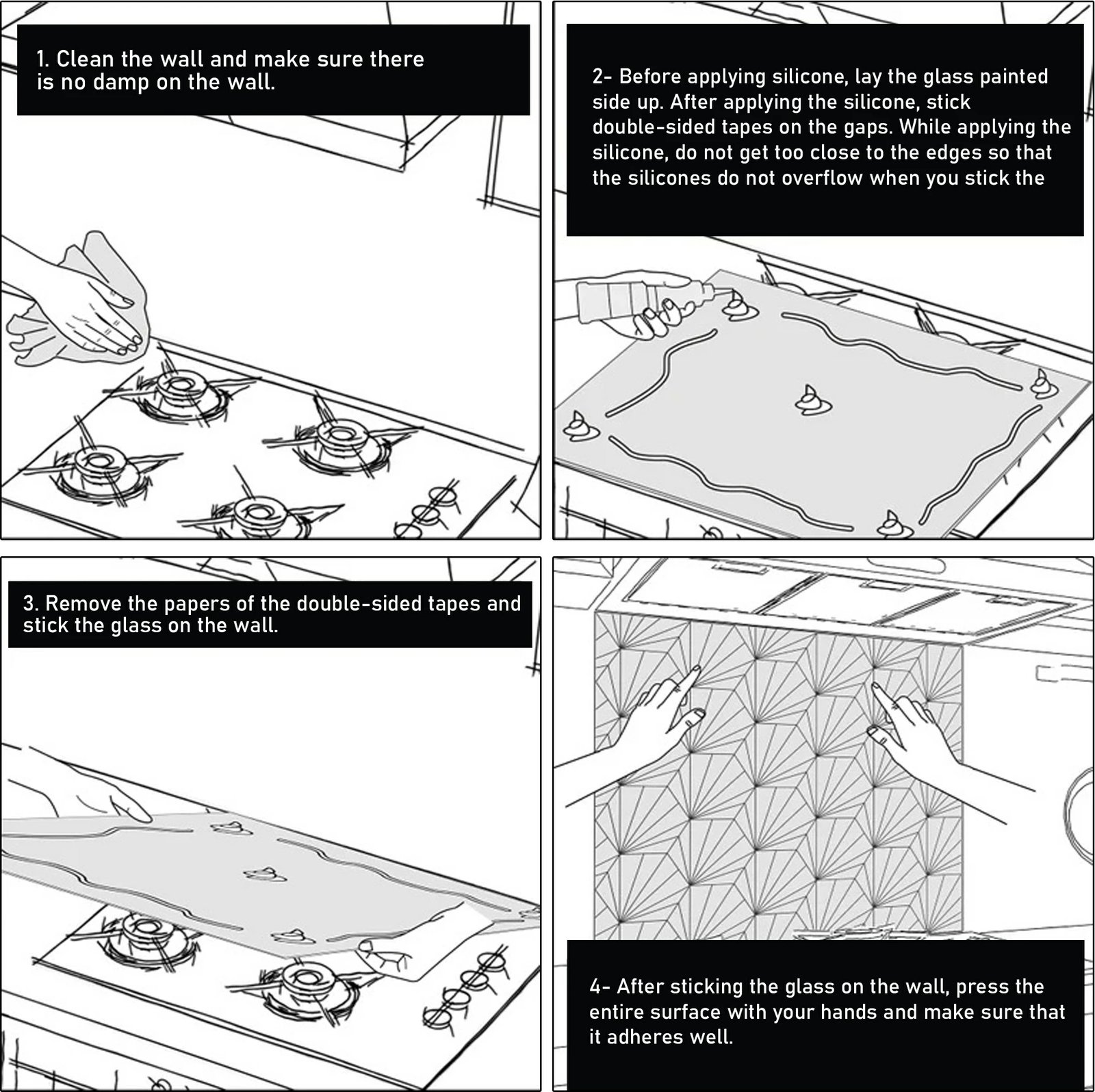 Pikturë dekorative prej xhami të temperuar, shumëngjyrëshe, Wallity 1092, 50x70cm