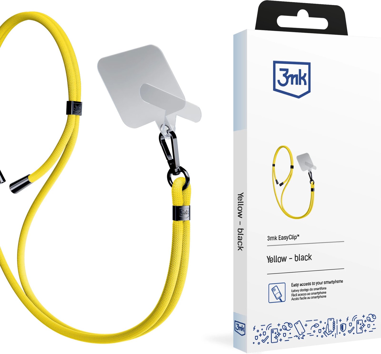 Litar për celular 3mk EasyClip, i verdhë