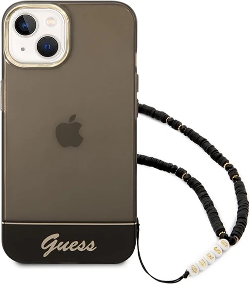 Mbështjellës Guess GUHCP14MHGCOHK për iPhone 14 Plus 6.7", me rrip, i zi