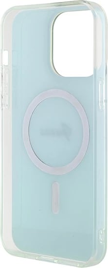 Mbështjellës Guess GUHMP15XHITSQ për iPhone 15 Pro Max, MagSafe, turkeze Mbështjellës Guess GUHMP15XHITSQ për iPhone 15 Pro Max, MagSafe, turkeze