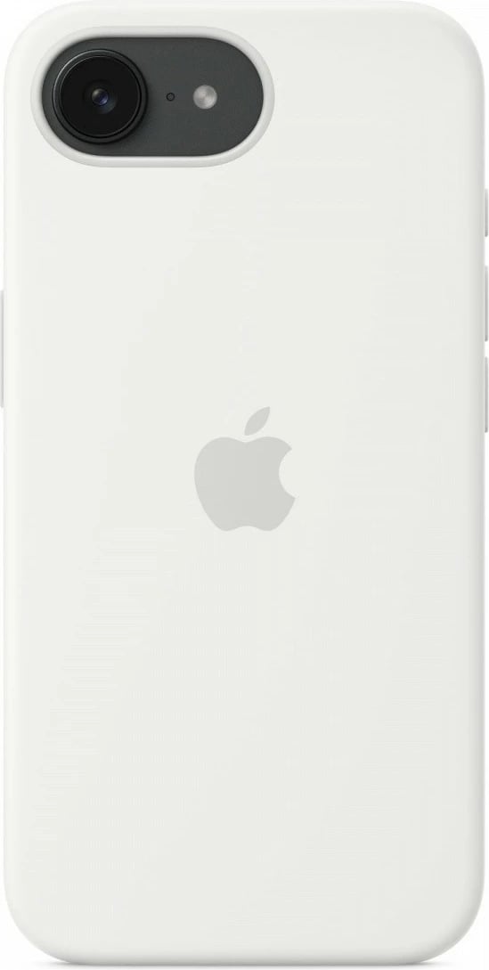 Mbështjellës silikon për celular Apple iPhone 16e, 6.1", i bardhë