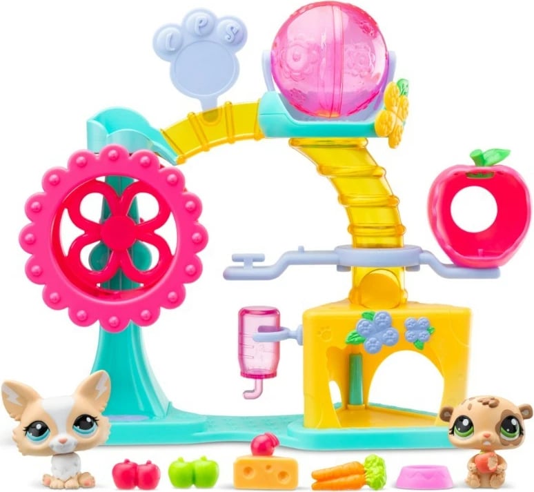 Set lodrash Littlest Pet Shop Fun Factory Playset me 2 figurina, Tm Toys