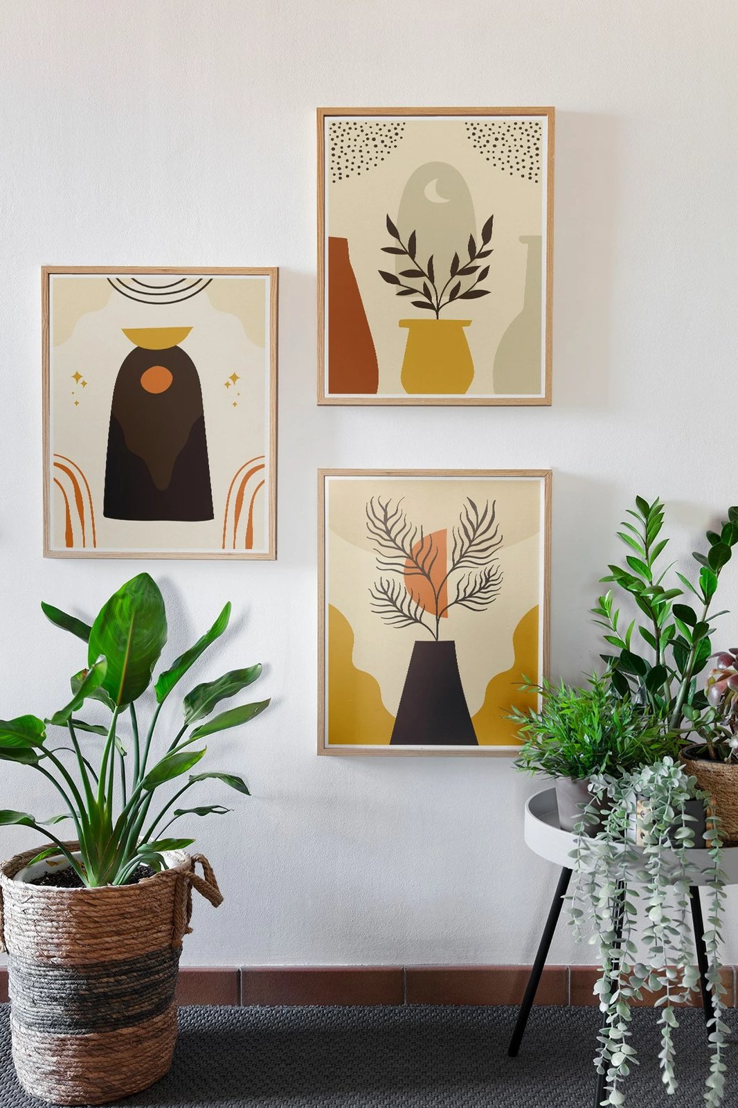 Pikturë dekorative me kornizë (3 copë), Wallity, 3Dartsohoset108