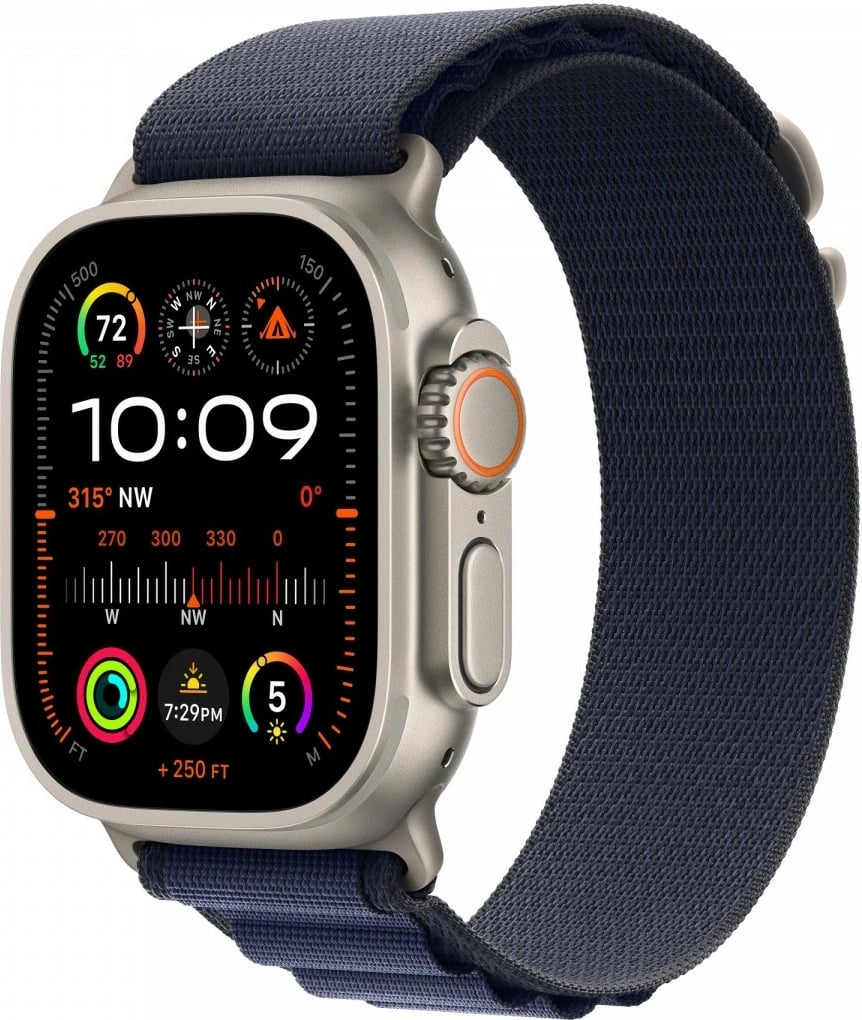 Rrip Alpine Apple Watch, 49 mm, S, Titanium, Navy blue