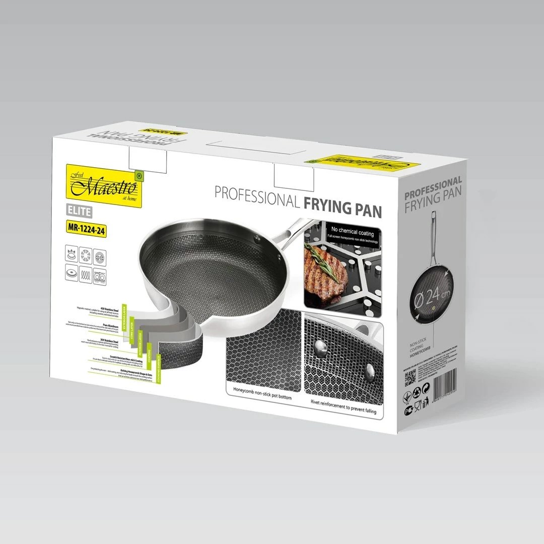 Tigan profesional Maestro MR-1224-26, 26 cm, argjend