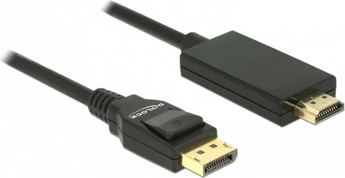 Kabllo DisplayPort në HDMI DeLOCK 85317, 2m, e zezë