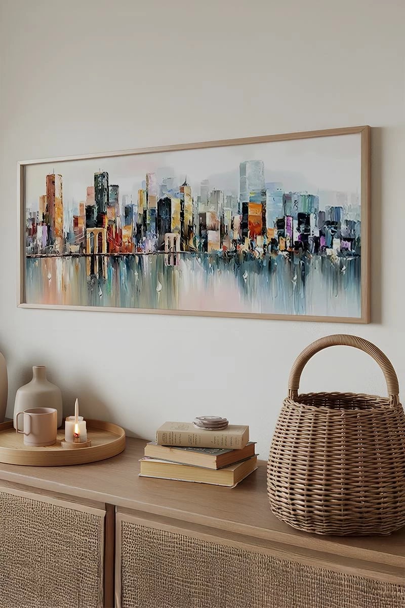 Pikturë dekorative me kornizë, Wallity, Artsmdfyty25-50120, shumëngjyrëshe, 50x120cm