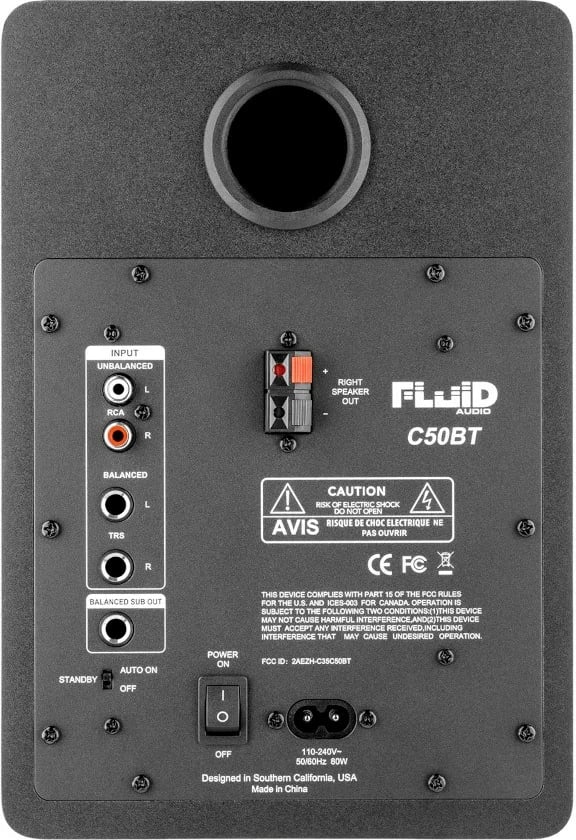 Monitorë studioje Fluid Audio C50BT, 5" Bluetooth, të zinj (set prej 2 copë)
