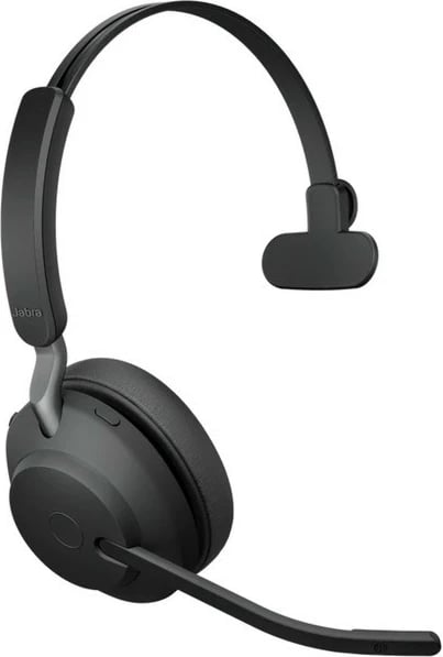 Kufje Jabra Evolve2 65 USB-A UC Mono me Stacion Ngarkimi - Zezë, Pa Tela, Zyrë/Qendra Thirrjesh
