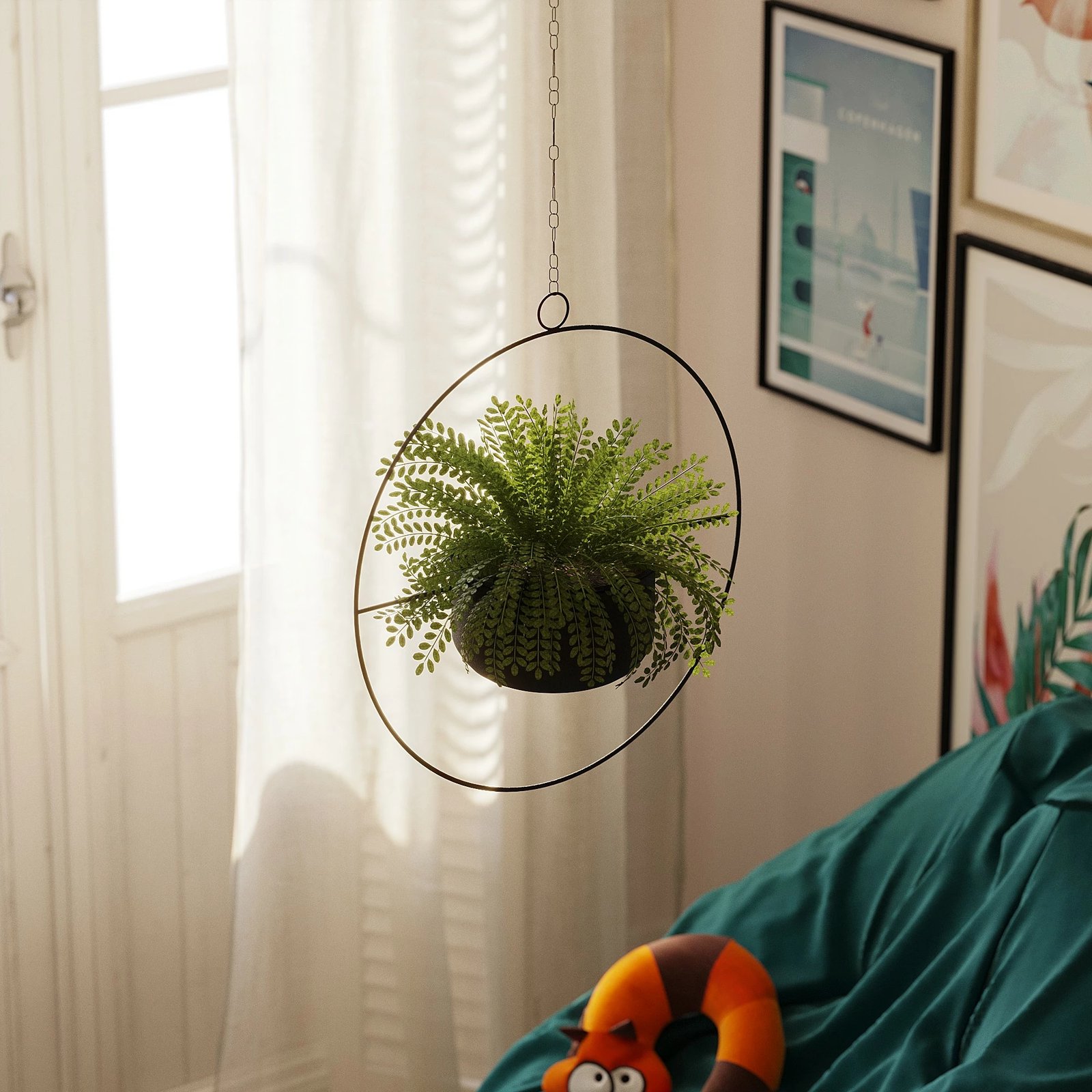 Vazo dekorative varëse, metal i zi, Aberto Design, Payanda