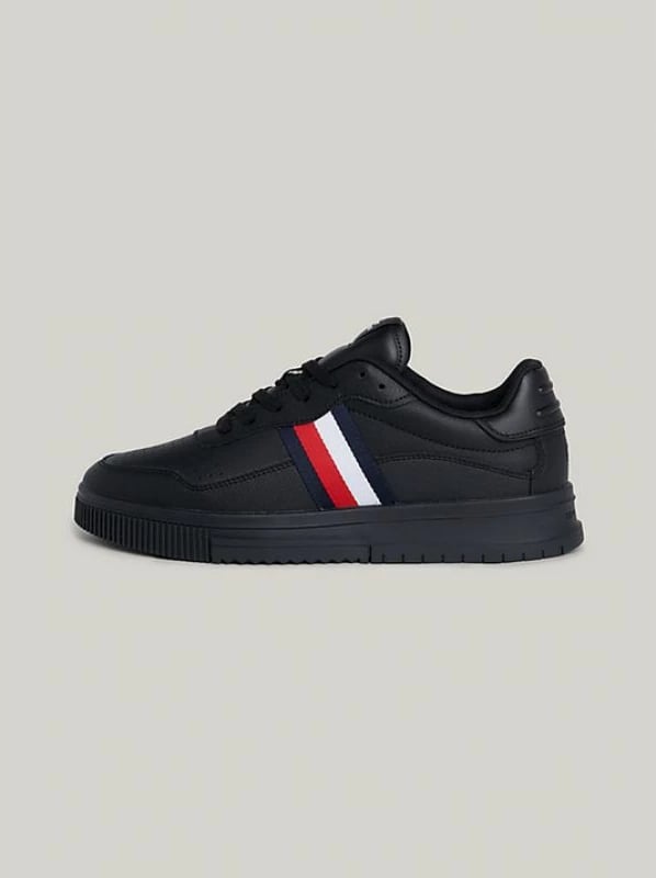 Këpucë për meshkuj Tommy Hilfiger Supercup, të zeza