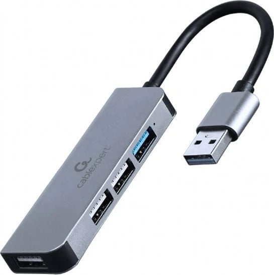 USB hub Gembird UHB-U3P1U2P3-01, 4 porta (3xUSB 2.0, 1xUSB 3.1), zi/argjendtë