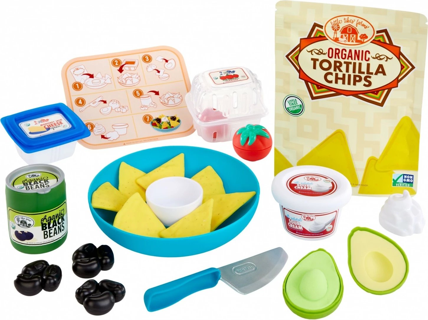 Set lodrash gatimi nachos, Little Tikes Creative Chefs 643880-EUC, 22 pjesë, mosha 3+, plastikë, shumëngjyrëshe