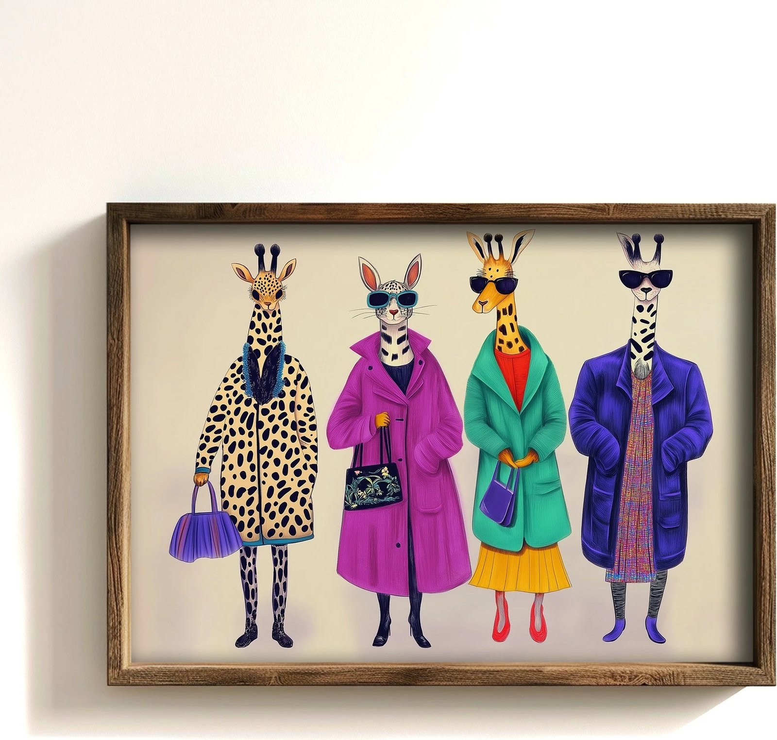 Pikturë dekorative me kornizë MDF, Wallity, TUN130-L, shumëngjyrëshe