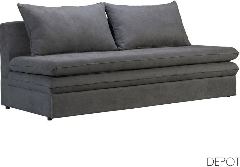 Krevati divan GIRASOLE, 3 vende, ngjyrë antracit ASTI 19, 200x87x90