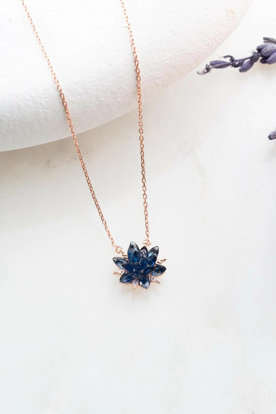 Qafore argjendi, ngjyrë navy blue dhe rozë gold, Jumeon, NRZ999291