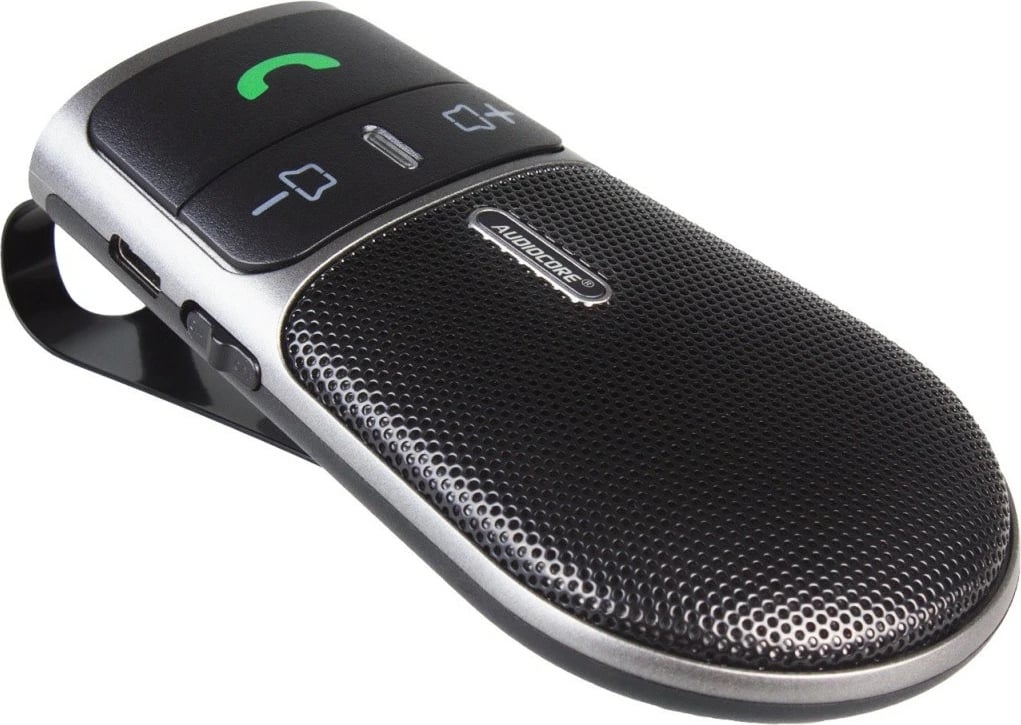 Set hands-free Bluetooth Audiocore AC480, BT 5.0 A2DP, altoparlant 2W, bateri 800 mAh, i zi