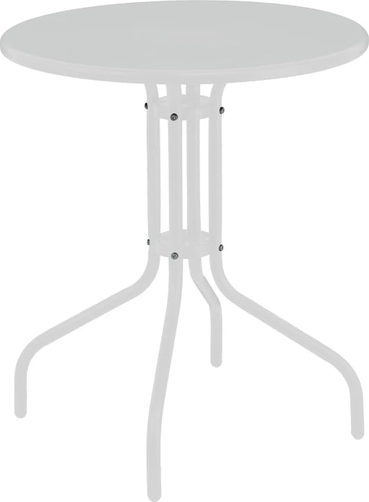 Tavolinë për kopsht Vergo, D60x70cm, e bardhë 