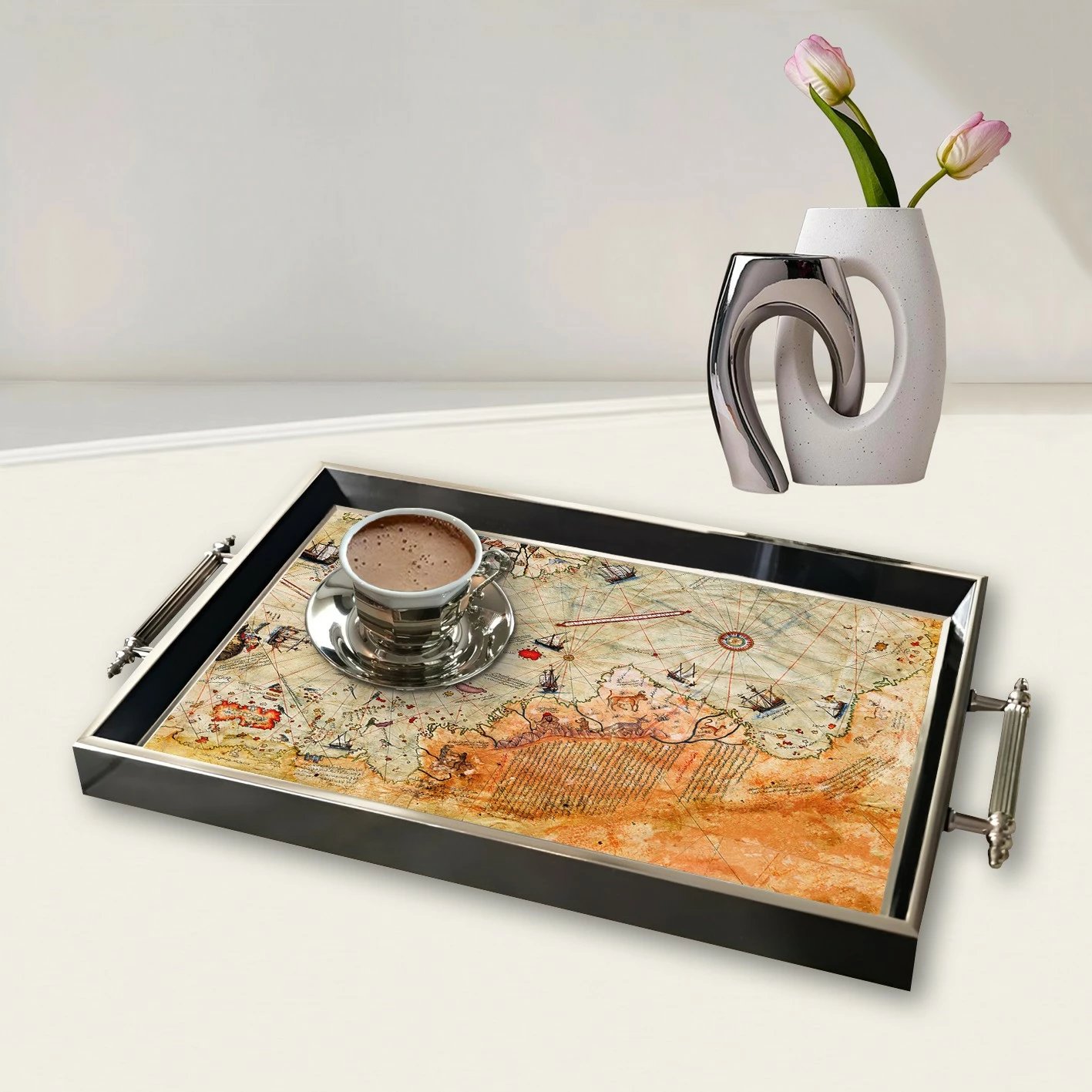 Tabaka xhami me dizajn artistik, shumëngjyrëshe, TPG9903