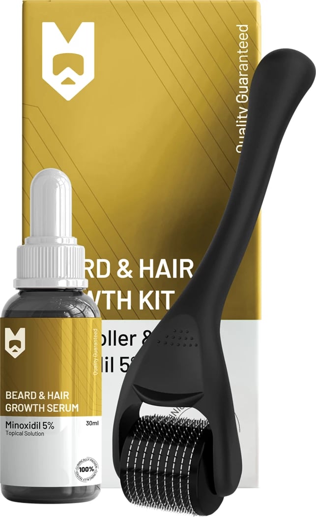 Seti per Dalje dhe Shpeshtim te Mjekrres Beard & Hair Growth Kit
