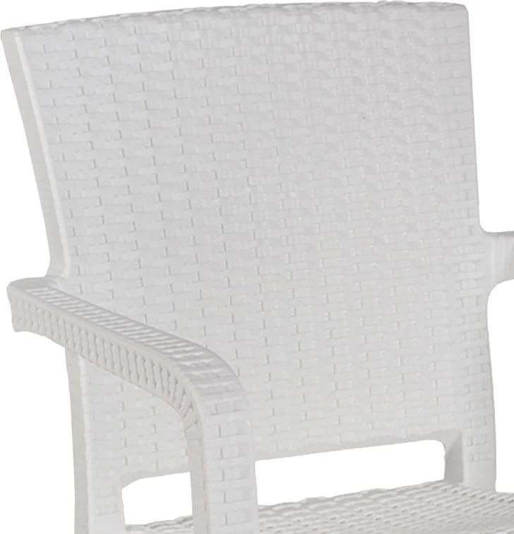 Set tavoline me karrige për terasë Icon-Halcyon, 3 pjesë, PP, ngjyrë e bardhë