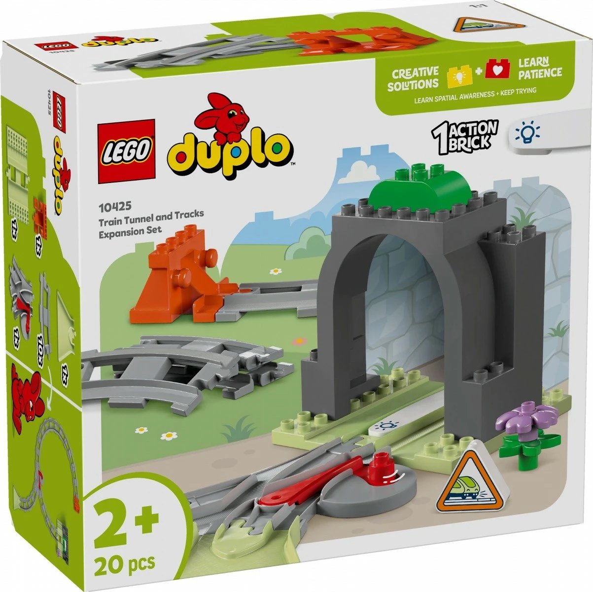 Set hekurudhe LEGO DUPLO 10425, tunel dhe shina, 20 pjesë, plastikë