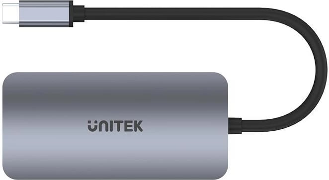 Shpërndarës për USB Unitek P5 Trio USB 3.2 Gen 1, Type-C, 100W, hiri 