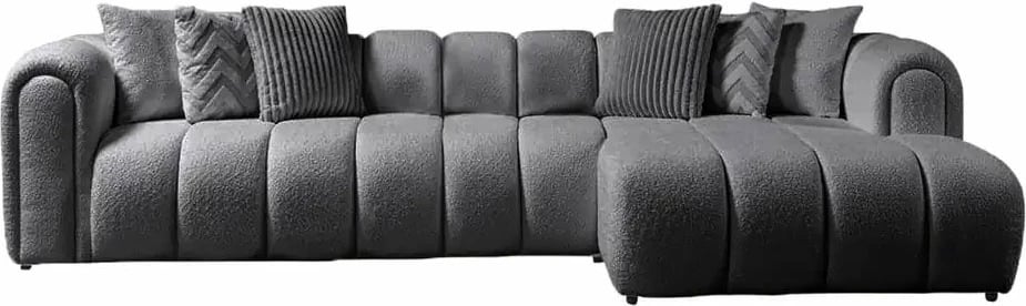 Këndare Atelier del Sofa, N-Line, e djathtë, ngjyrë gri e errët