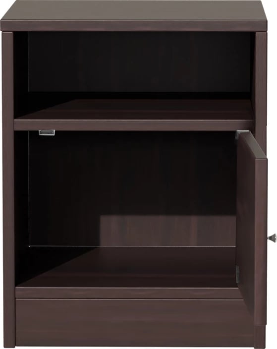 Komodinë anësore Foly me një sirtar, ngjyrë arre, 40x40x50cm