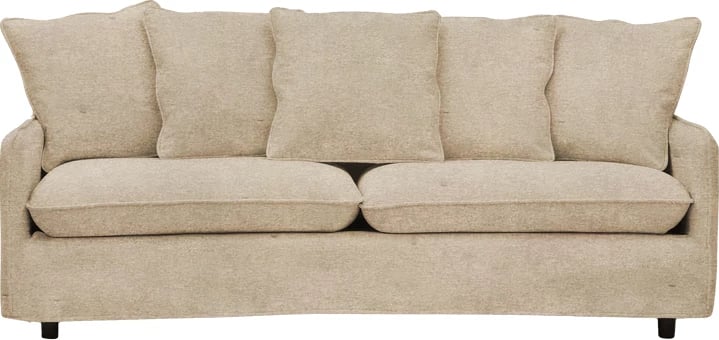 Set salloni, 2 pjesë, material stof, ngjyrë bezhë, me jastëkë