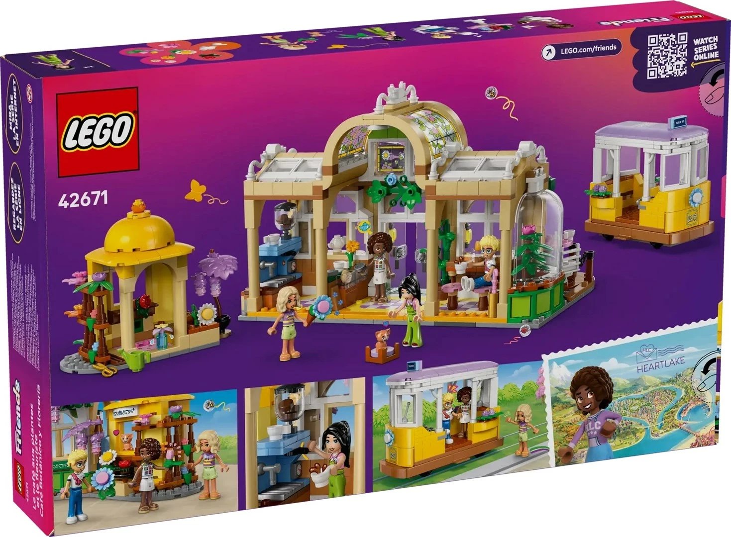 Set LEGO Friends 42671 Plant Café & Flower Shop, 1138 pjesë, për fëmijë 9+ vjeç