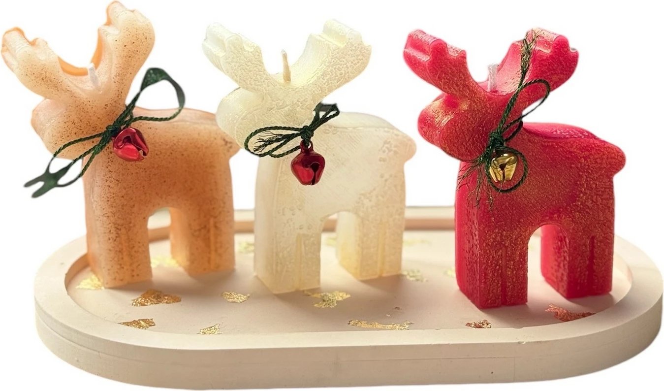 Set qirinjsh (4 copë), Evila Originals, set qirinjsh për Krishtlindje