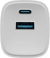 Karikues NATEC RIBERA GAN, 1X USB-A + 1X USB-C, i bardhë