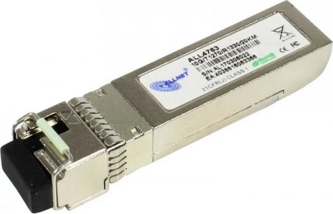 Transceiver fiber optic ALLNET ALL4763, 1250 Mbit/s, mini-GBIC, Gri