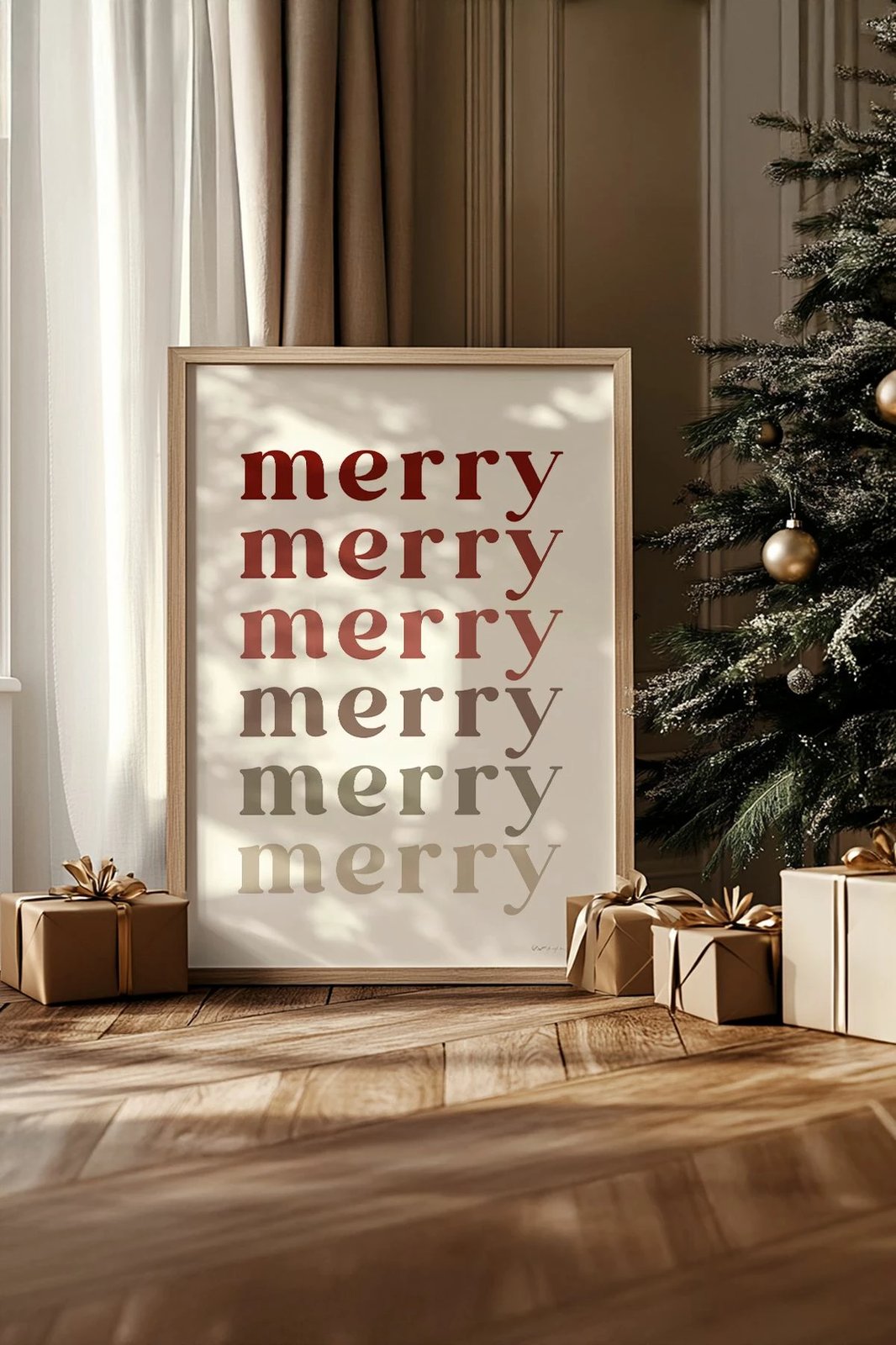 Pikturë dekorative me kornizë, Wallity, Nwyearsngmdl29, shumëngjyrëshe, 33x48cm