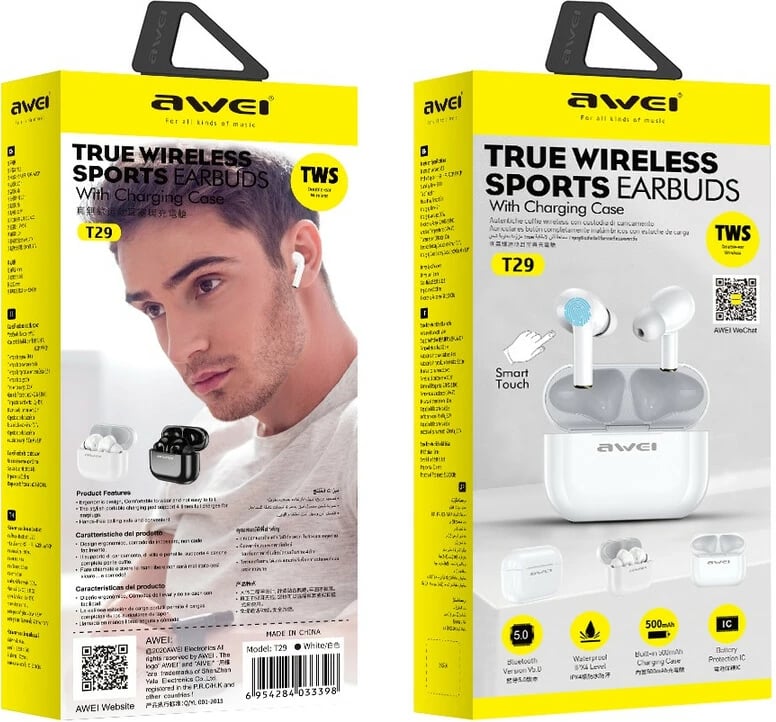 Kufje Me Bluetooth AWEI T29 (Bardhë)