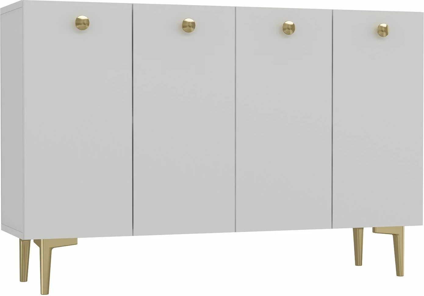 Konsolë Skye Decor, ngjyrë e bardhë dhe ari, Betty