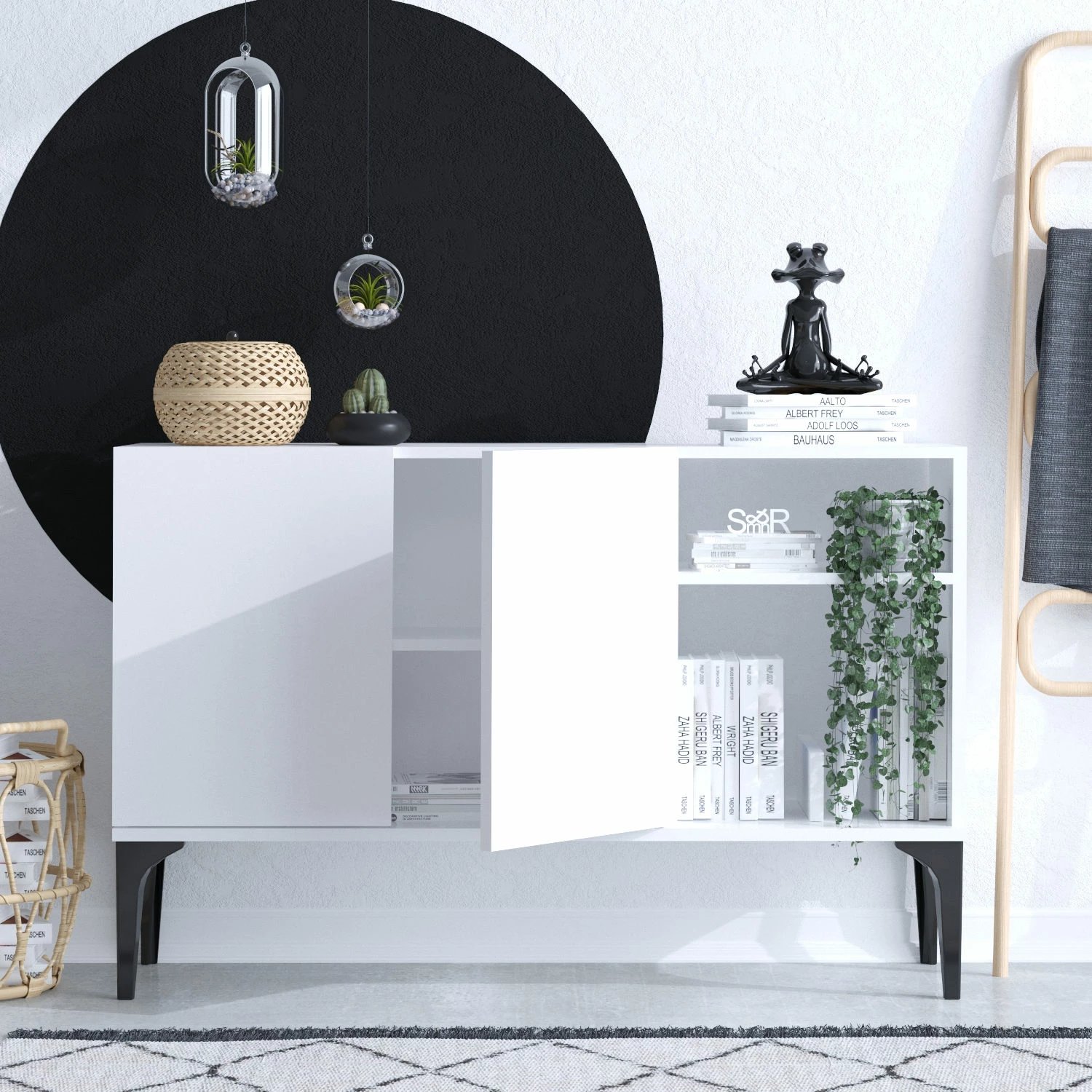 Konsolë Hanah Home, Galaxy, e bardhë, Dec0075