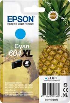 Patron bojë Epson 604XL C13T10H24010, 4 ml, deri 350 faqe, XL, cyan