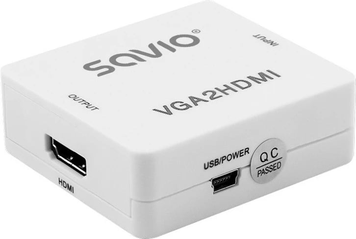 Adapter VGA në HDMI Savio CL-110, Full HD 1080p, i bardhë