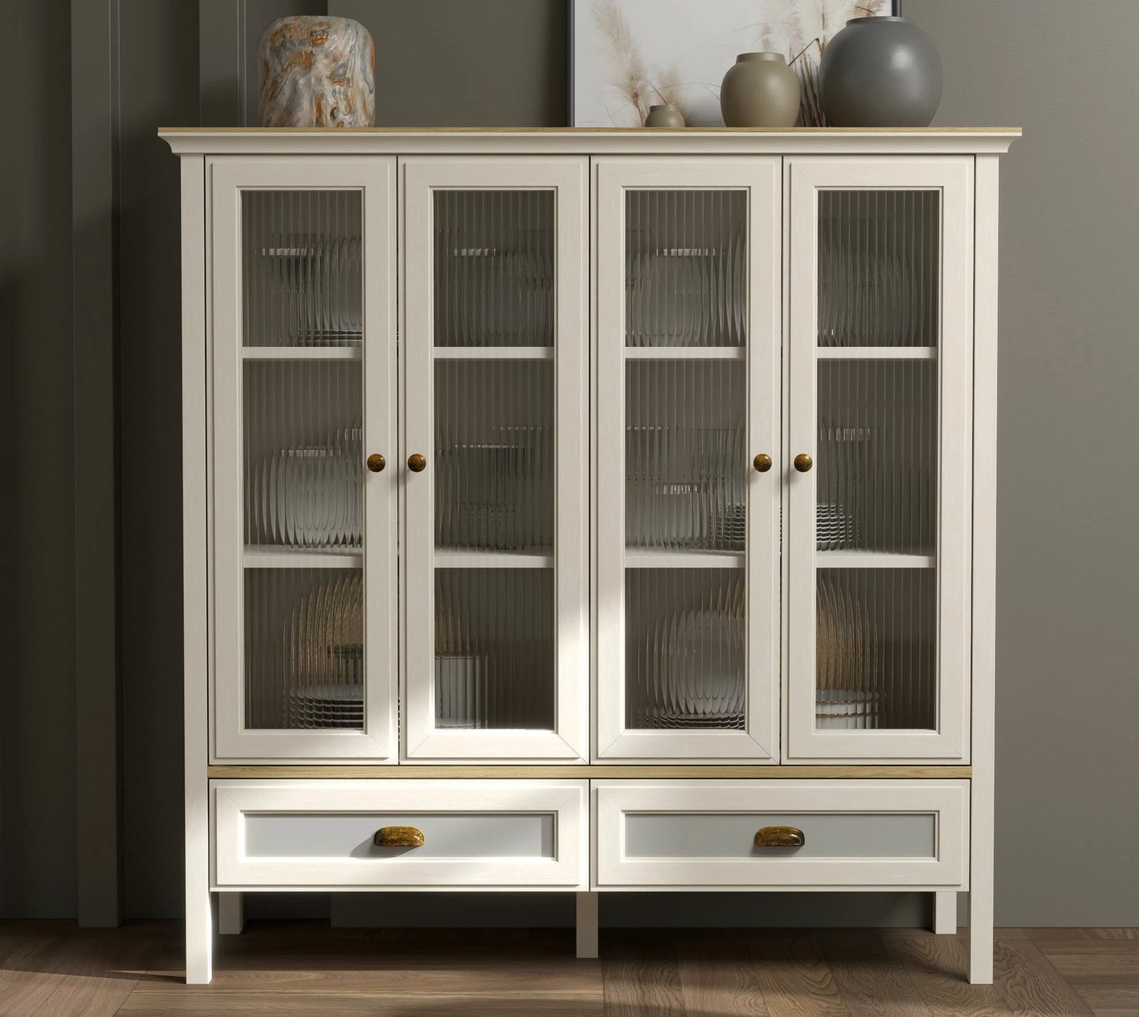 Dollap multifunksional Skye Decor, FRN-21029, krem, lis, gri