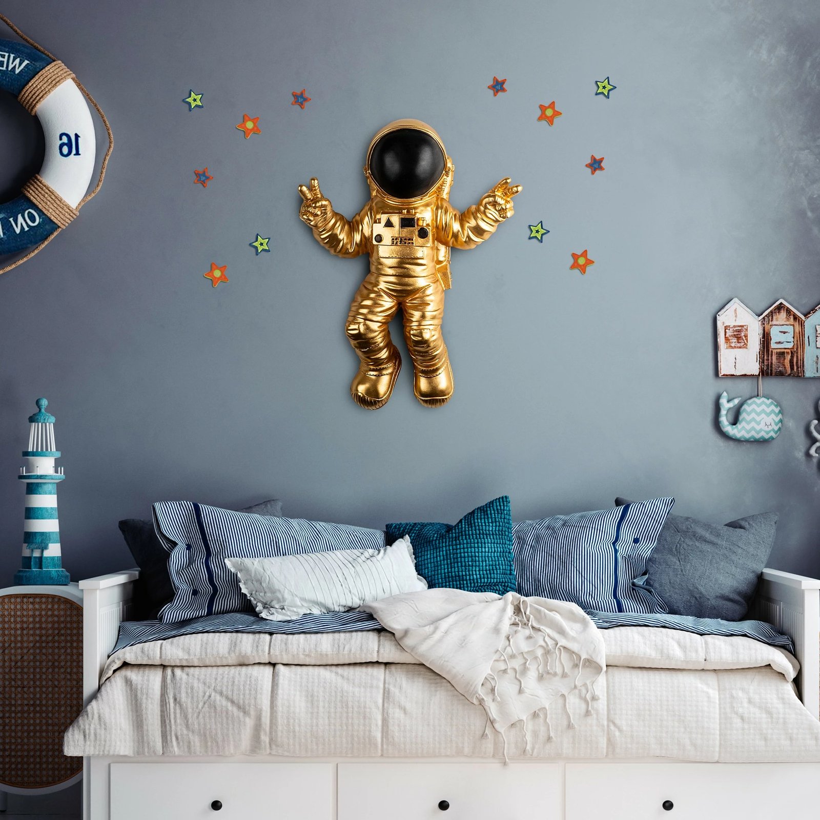 Aksesor dekorativ për mur, Wallity, Cosmonaut 5, shumëngjyrësh