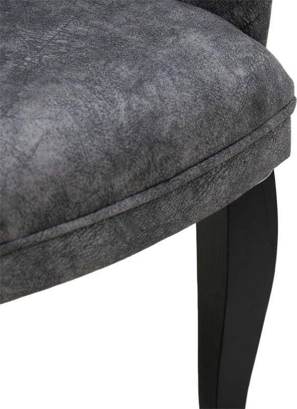 Karrige Samara kadife antracit-këmbë zeza 54x71x79cm