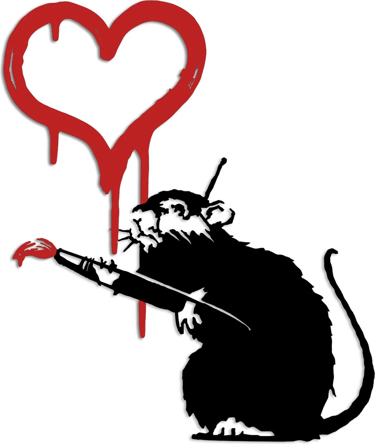 Aksesor dekorativ metalik për mur, Banksy Metal 08, ngjyrë e bardhë, 60x70cm