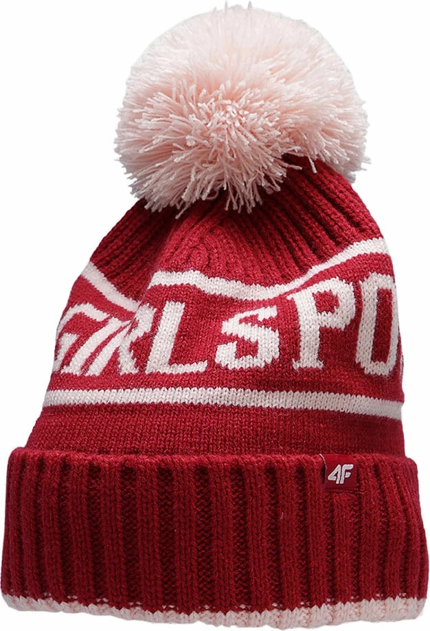 Kapelë dimri për fëmijë 4F, e kuqe